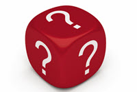 dice with question marks